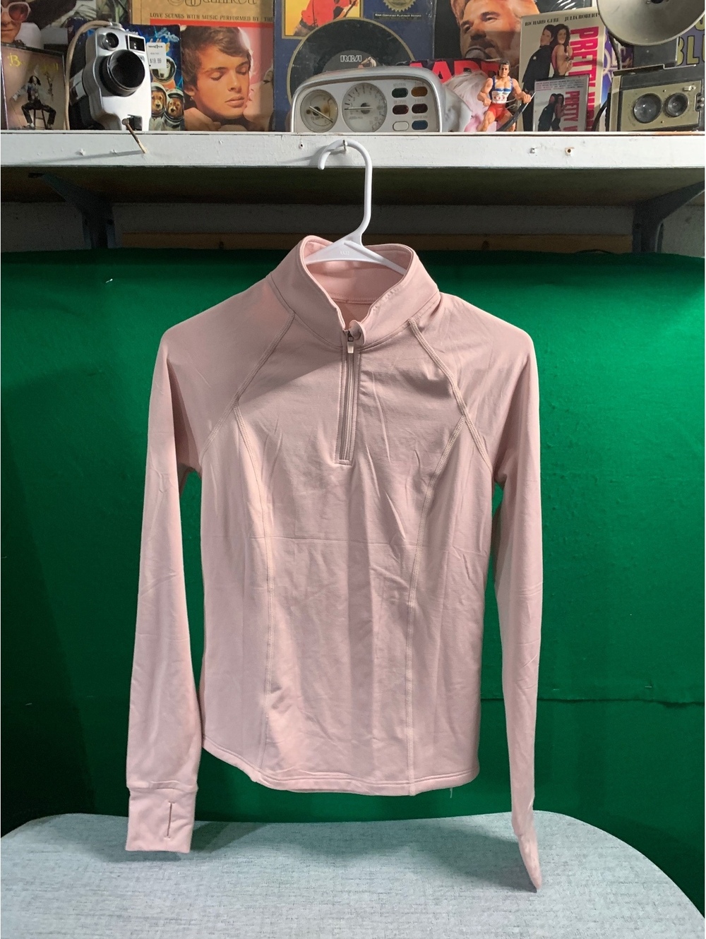 Light pink athletic zip jacket